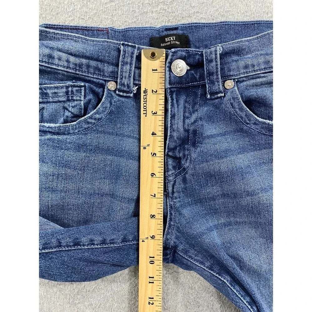 True Religion Mens Jeans Size 29 (30x33) Ricky Relaxed Slim Fit Stretch Straight
